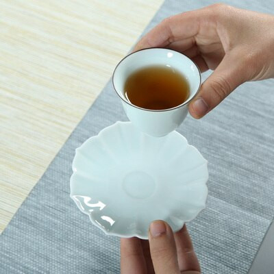 Jingdezhen magas testű napraforgó csésze manuális fehér porcelán minta teáscsésze teáscsésze kínai teáskészlet