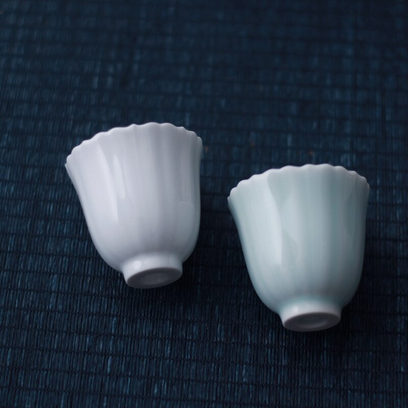 Jingdezhen magas testű napraforgó csésze manuális fehér porcelán minta teáscsésze teáscsésze kínai teáskészlet