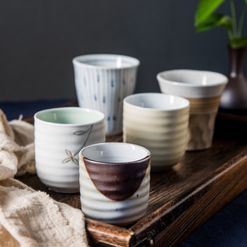 ANTOWALL НОВО Керамична чаша за чай в японски стил Чаша за супа Чаша за двойка Чаша за чай Творчески керамични чаши за кафе Чаша за пиене на вода