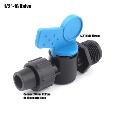 5db 16 mm-es LDPE csőcsatlakozók Mikro öntözőtömlő vízszelep menettel lezárt T-csatlakozó csővég dugó Kerti vízcsatlakozó