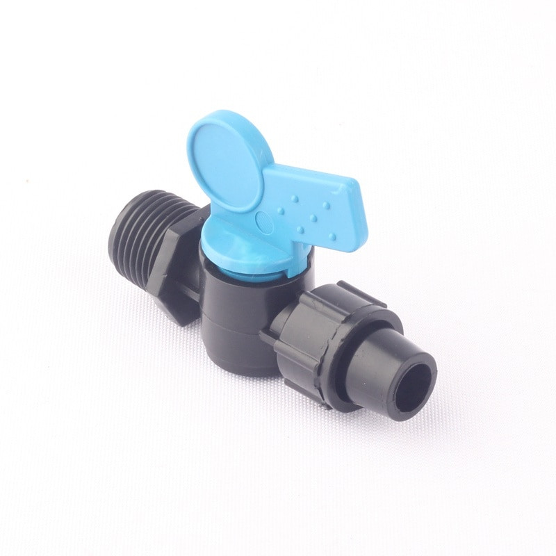 5db 16 mm-es LDPE csőcsatlakozók Mikro öntözőtömlő vízszelep menettel lezárt T-csatlakozó csővég dugó Kerti vízcsatlakozó