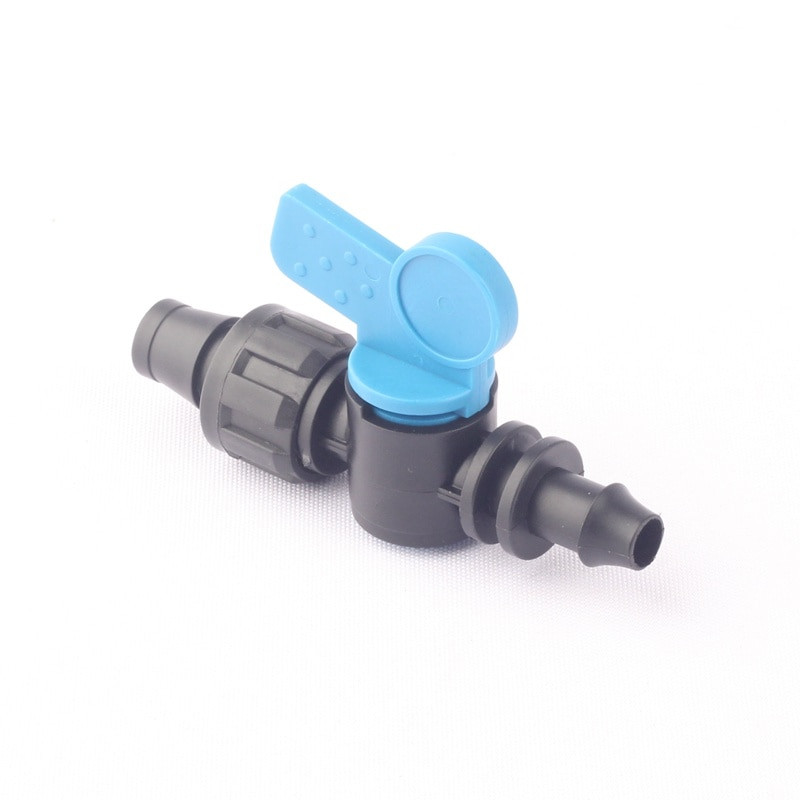 5db 16 mm-es LDPE csőcsatlakozók Mikro öntözőtömlő vízszelep menettel lezárt T-csatlakozó csővég dugó Kerti vízcsatlakozó
