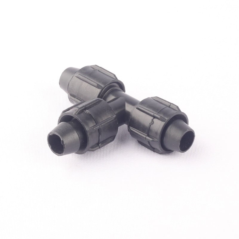 5db 16 mm-es LDPE csőcsatlakozók Mikro öntözőtömlő vízszelep menettel lezárt T-csatlakozó csővég dugó Kerti vízcsatlakozó