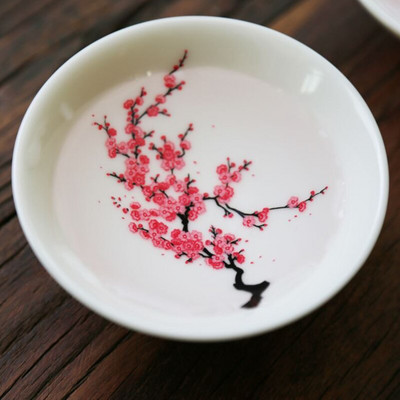 1db japán varázslatos sakura csésze meleg hideg hőmérsékletű, színváltoztató virágkijelző szaké csésze kerámia kung fu teáscsésze teástál