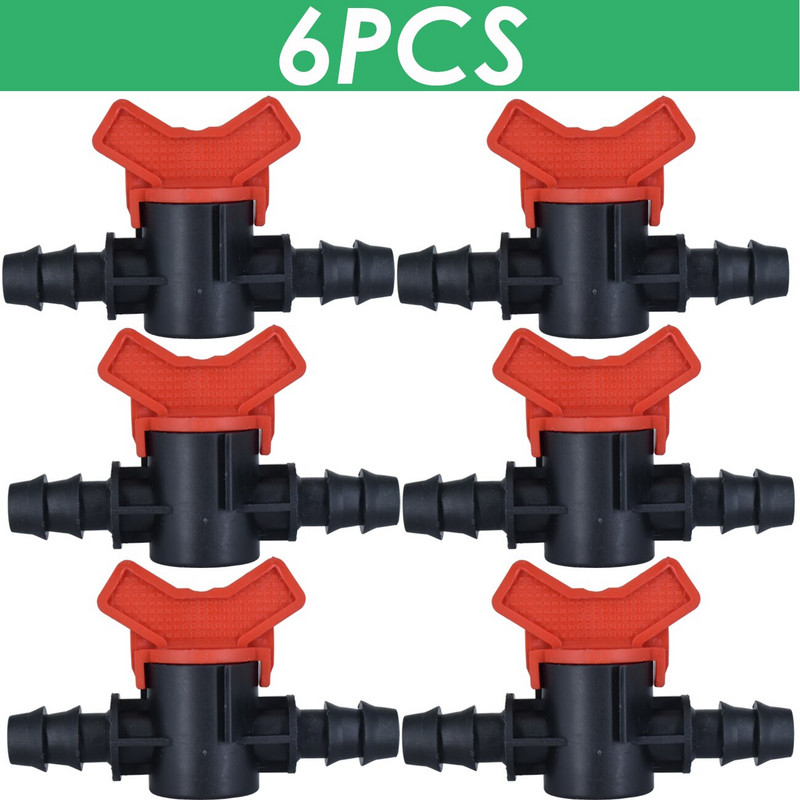 KESLA 6 buc. cuplaj dublu cu barb 16 mm supapă de comutare pentru furtun de tuburi de 1/2 inchi Kit sistem de irigare prin picurare pentru gazon pentru seră
