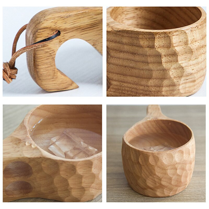 618 Big SaleJujube Wood Scandinavia Wooden Cup Kuksa Kasa Curly Water Cup Juice Tej Tea Kávé ivópohár típus