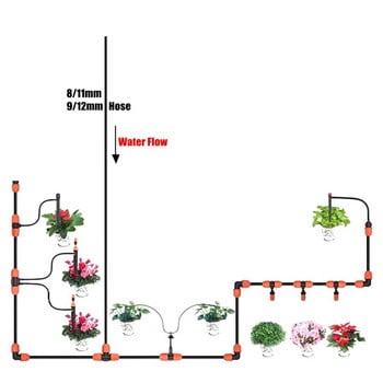 5 τεμ. 8/11 9/12mm Σύνδεσμοι σωλήνων κήπου 9/12mm Σύνδεσμος σωλήνα συστήματος άρδευσης με σταγόνες Σύνδεσμοι σωλήνων κηπουρικής Κιτ ποτίσματος Κλειδαριά Παξιμάδι Σύνδεσμοι νερού