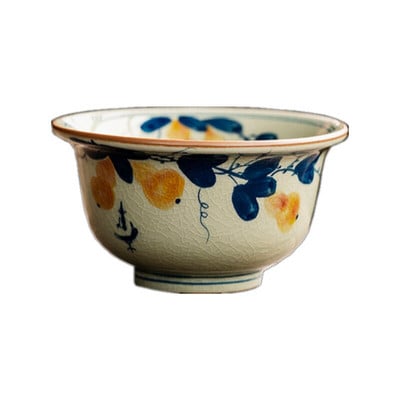 Kézzel festett tökpohár Kínai antik szőlőből készült kerámia csészék Ősök teáscsésze készlet teásedény Kerámia nyitóbögrék teaszertartáshoz