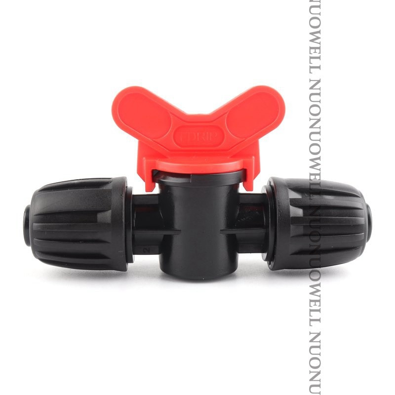 2 vnt. Nauji 16 mm HDPE vamzdžių rutulinio vožtuvo PE žarnos vožtuvo užrakinimo veržlės Sodo vandens jungtys Mikro drėkinimo PE vamzdžių žarnų jungčių jungiamosios detalės