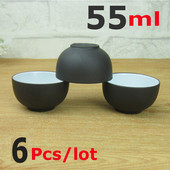 Ofertă fierbinte 6 buc Set de ceai din argilă mov Capacitate 55 ml Cești de ceai Cești ceramice Kung Fu Porțelan de înaltă calitate Ambalat Cadou Seif