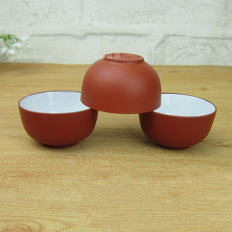 Ofertă fierbinte 6 buc Set de ceai din argilă mov Capacitate 55 ml Cești de ceai Cești ceramice Kung Fu Porțelan de înaltă calitate Ambalat Cadou Seif