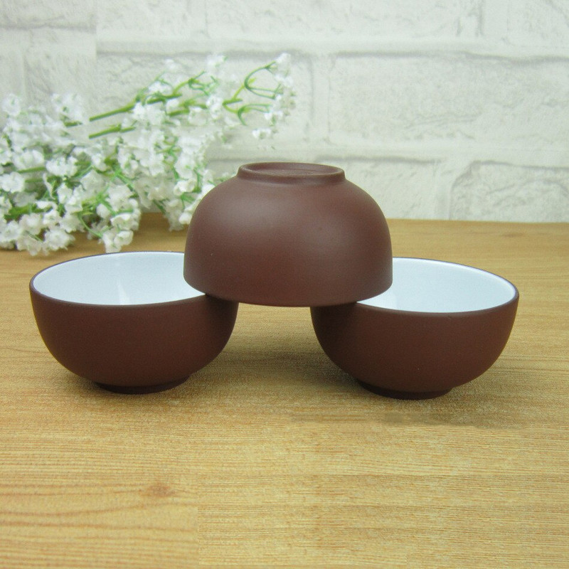 Ofertă fierbinte 6 buc Set de ceai din argilă mov Capacitate 55 ml Cești de ceai Cești ceramice Kung Fu Porțelan de înaltă calitate Ambalat Cadou Seif