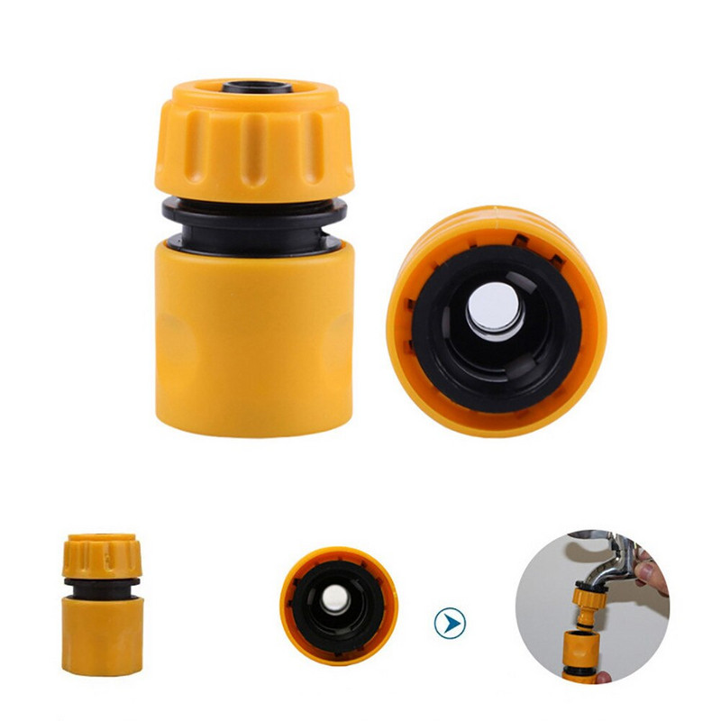 Kit de robinet rapid din plastic pentru furtun de cuplare rapidă de 1/2 inch Conector pentru sistemul de irigare prin picurare pentru tub de grădină.