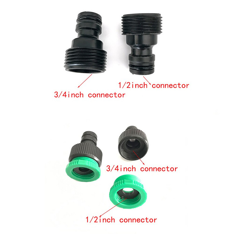 Kit de robinet rapid din plastic pentru furtun de cuplare rapidă de 1/2 inch Conector pentru sistemul de irigare prin picurare pentru tub de grădină.