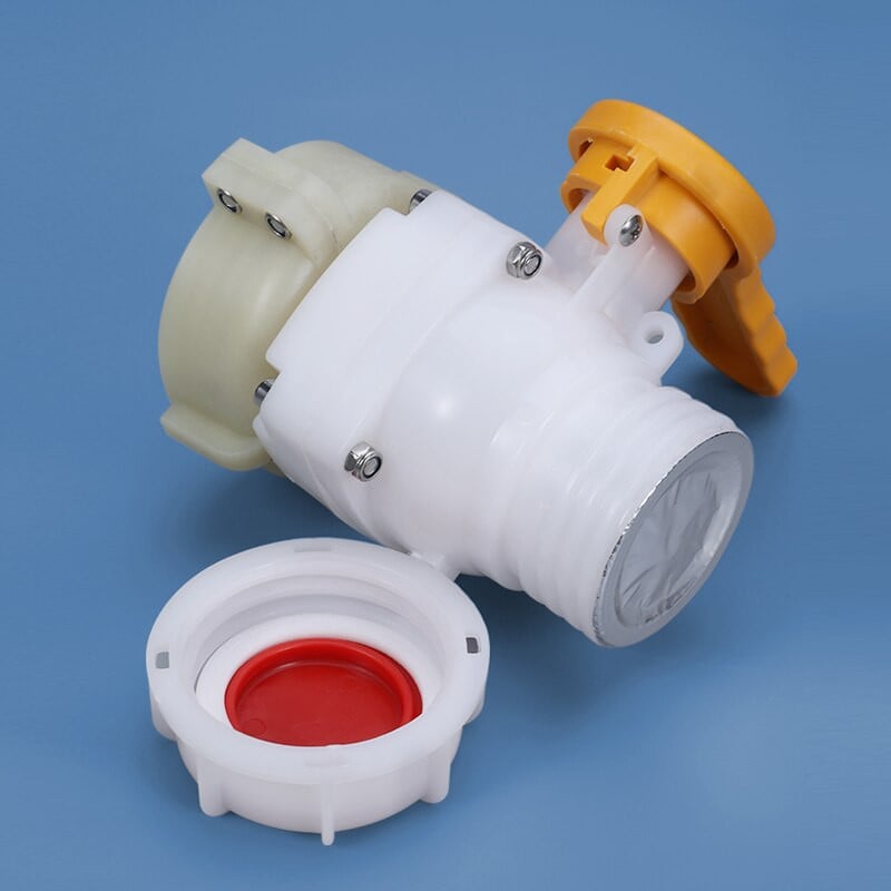 Supapă de rezervor IBC durabilă 62 MM 75 MM Supapă de înlocuire Supapă cu bilă rezistentă la coroziune și supapă fluture