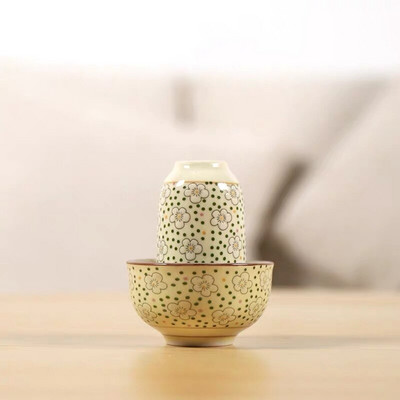 Retro kék-fehér porcelán teáscsésze Kreatív kerámia kis boros csésze készlet Kínai Kung Fu vizes csésze Irodai teáskészlet Italkészlet
