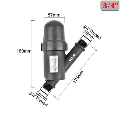 3/4" 1" vyriško sriegio tinklelio vandens filtras 120 akių su vandens slėgio reguliavimo vožtuvu sodo drėkinimo priemaišų sieteliu