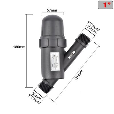 3/4" 1" vyriško sriegio tinklelio vandens filtras 120 akių su vandens slėgio reguliavimo vožtuvu sodo drėkinimo priemaišų sieteliu