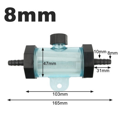 1db 8/10/12/20/25mm tömlőszűrő Kerti öntözőrendszer Akváriumi átlátszó szűrő akvárium vízcső csőszűrő