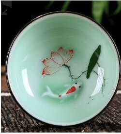 Kerámia hal teáscsésze Pu'er teáscsésze Ruyi Small Fish Creative Kerámia kis teástál
