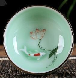 Kerámia hal teáscsésze Pu'er teáscsésze Ruyi Small Fish Creative Kerámia kis teástál