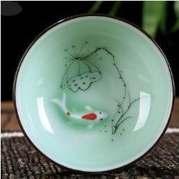Kerámia hal teáscsésze Pu'er teáscsésze Ruyi Small Fish Creative Kerámia kis teástál