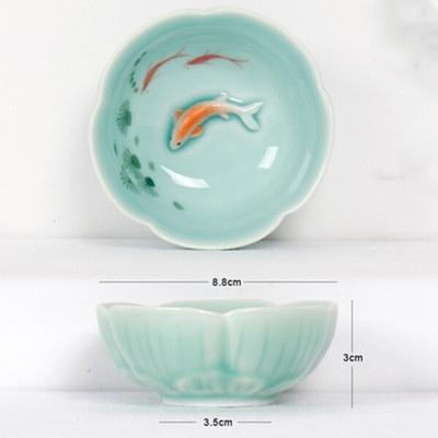 Kerámia hal teáscsésze Pu'er teáscsésze Ruyi Small Fish Creative Kerámia kis teástál
