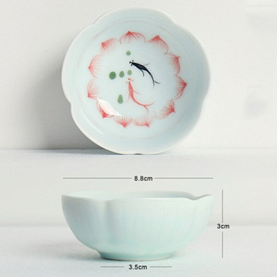 Kerámia hal teáscsésze Pu'er teáscsésze Ruyi Small Fish Creative Kerámia kis teástál