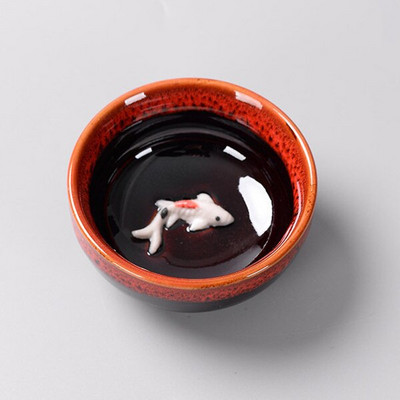 Kerámia hal teáscsésze Pu'er teáscsésze Ruyi Small Fish Creative Kerámia kis teástál
