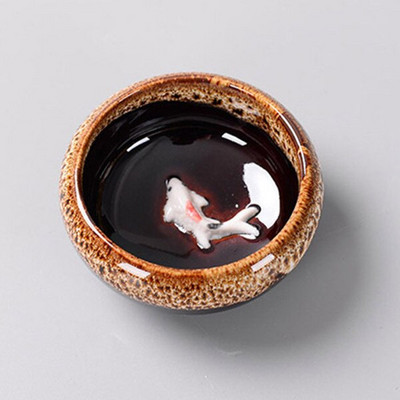 Kerámia hal teáscsésze Pu'er teáscsésze Ruyi Small Fish Creative Kerámia kis teástál