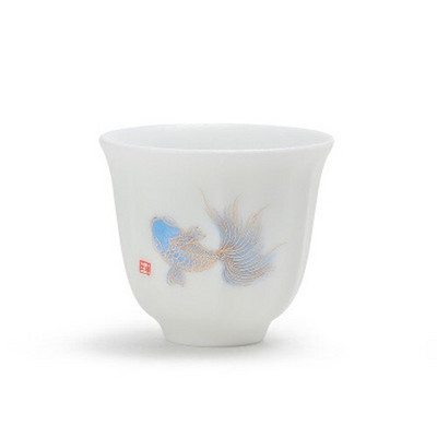 Kerámia hal teáscsésze Pu'er teáscsésze Ruyi Small Fish Creative Kerámia kis teástál