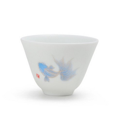 Kerámia hal teáscsésze Pu'er teáscsésze Ruyi Small Fish Creative Kerámia kis teástál
