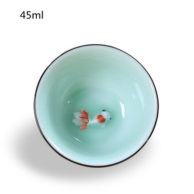 Kerámia hal teáscsésze Pu'er teáscsésze Ruyi Small Fish Creative Kerámia kis teástál