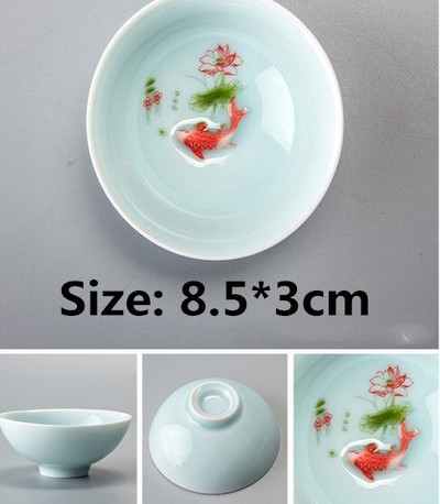 Kerámia hal teáscsésze Pu'er teáscsésze Ruyi Small Fish Creative Kerámia kis teástál