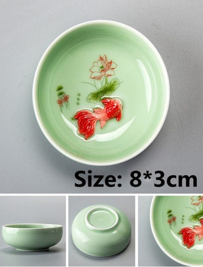 Kerámia hal teáscsésze Pu'er teáscsésze Ruyi Small Fish Creative Kerámia kis teástál