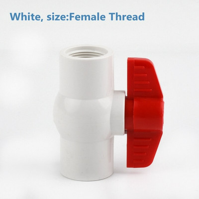1db 1/2"~4" menetes PVC golyóscsap Kerti öntözőszerelvények U-PVC golyóscsap műanyag javítási csatlakozó csőkapcsoló golyóscsap