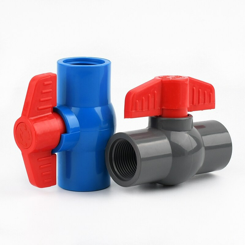 1db 1/2"~4" menetes PVC golyóscsap Kerti öntözőszerelvények U-PVC golyóscsap műanyag javítási csatlakozó csőkapcsoló golyóscsap