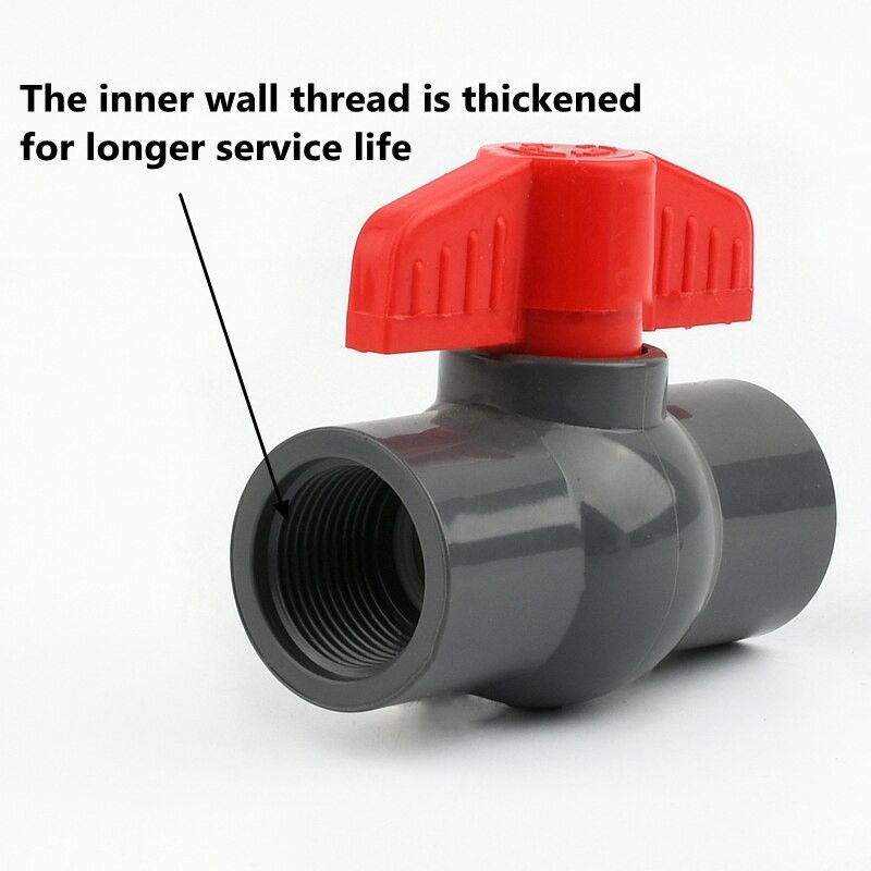 1db 1/2"~4" menetes PVC golyóscsap Kerti öntözőszerelvények U-PVC golyóscsap műanyag javítási csatlakozó csőkapcsoló golyóscsap