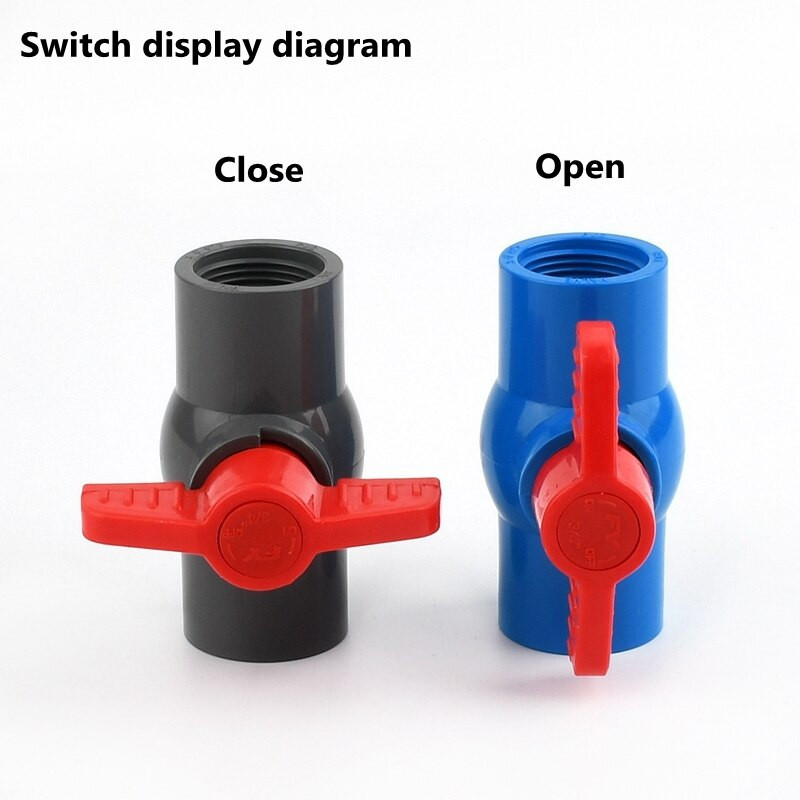 1db 1/2"~4" menetes PVC golyóscsap Kerti öntözőszerelvények U-PVC golyóscsap műanyag javítási csatlakozó csőkapcsoló golyóscsap