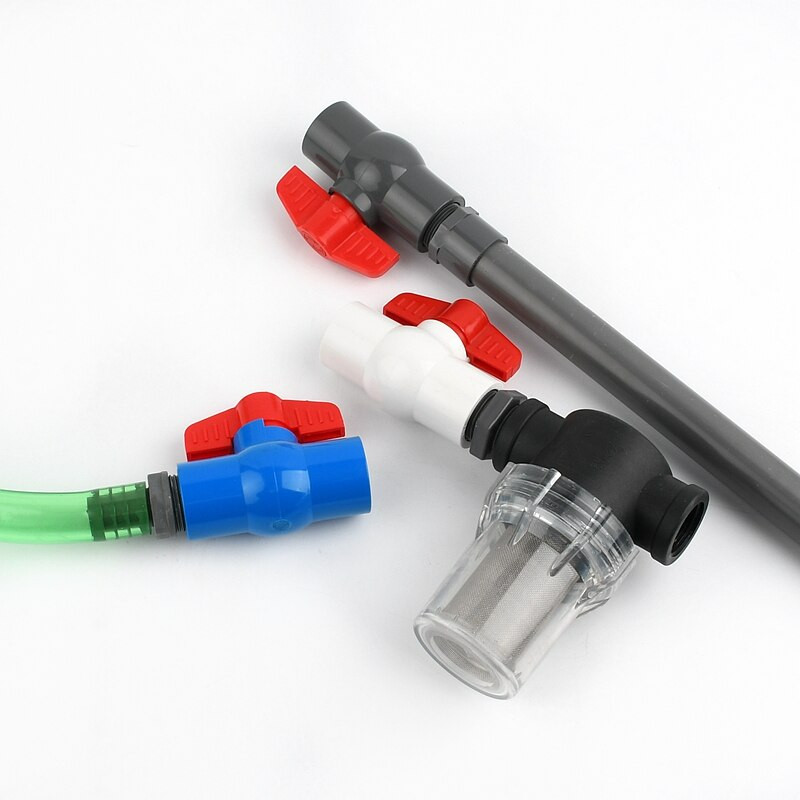 1db 1/2"~4" menetes PVC golyóscsap Kerti öntözőszerelvények U-PVC golyóscsap műanyag javítási csatlakozó csőkapcsoló golyóscsap
