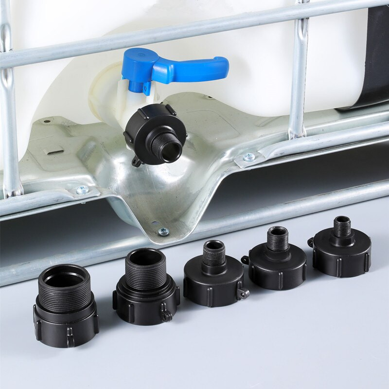IBC tartályadapter 60 mm - 1/2'' 3/4'' 1'' 2'' finommenetű vízcsőcsatlakozó Kiváló minőségű BSP apa szűkítő szerelvények 1 db