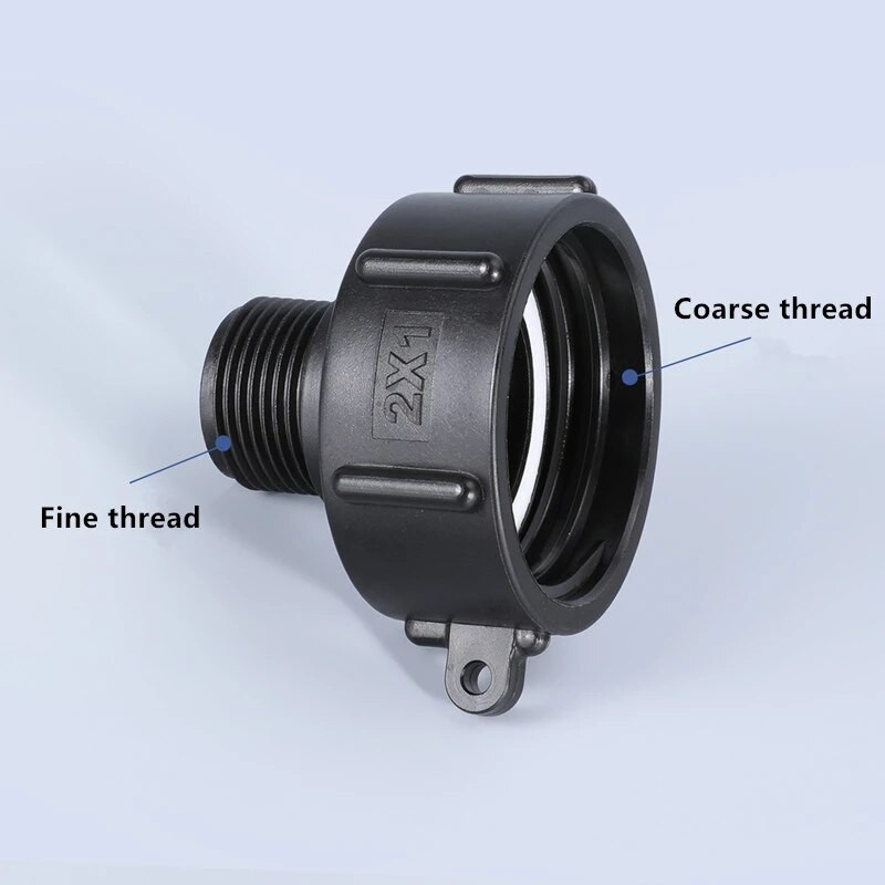 IBC tartályadapter 60 mm - 1/2'' 3/4'' 1'' 2'' finommenetű vízcsőcsatlakozó Kiváló minőségű BSP apa szűkítő szerelvények 1 db