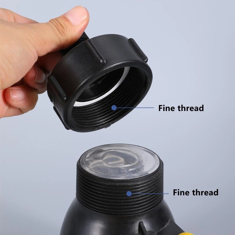 IBC tartályadapter 60 mm - 1/2'' 3/4'' 1'' 2'' finommenetű vízcsőcsatlakozó Kiváló minőségű BSP apa szűkítő szerelvények 1 db