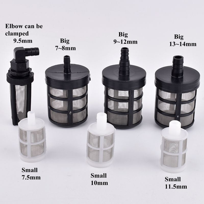 OD 7.5 ~ 14mm Filtru pentru țeavă pentru furtun Spălătorie auto Filtre de irigare a grădinii Pulverizator Pompă Filtrare Filtru plasă Filtru plasă din oțel inoxidabil