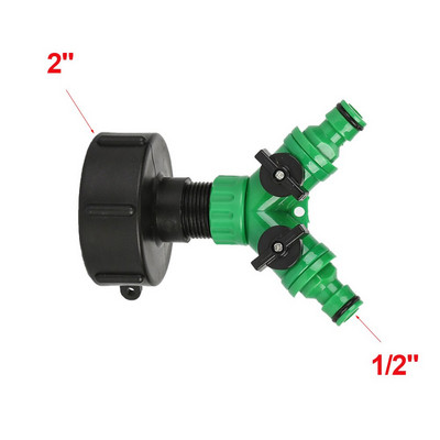60 mm sriegis su 3/4" sriegiu Y formos greito vožtuvo jungtimi IBC bako adapterio čiaupo jungties pakaitinio vožtuvo jungtis