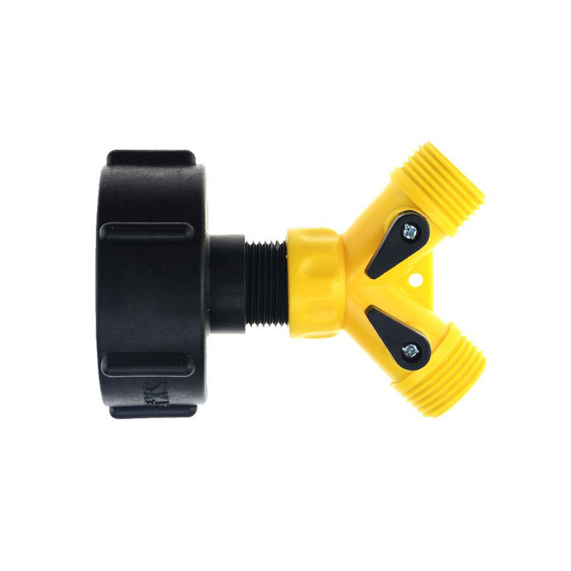 60 mm sriegis su 3/4" sriegiu Y formos greito vožtuvo jungtimi IBC bako adapterio čiaupo jungties pakaitinio vožtuvo jungtis