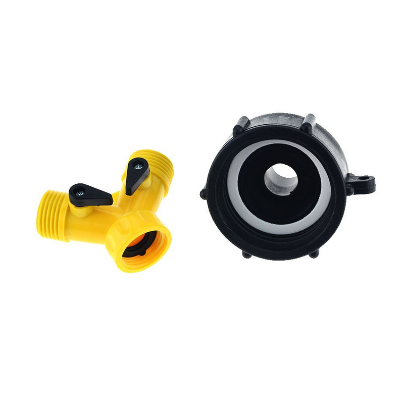 60 mm sriegis su 3/4" sriegiu Y formos greito vožtuvo jungtimi IBC bako adapterio čiaupo jungties pakaitinio vožtuvo jungtis
