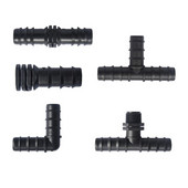 Üvegházhatású PE cső 16 20 25 tee csökkentő póló egyenes könyökdugó öntözőcső szerelvény mikro spray öntözési tartozékok