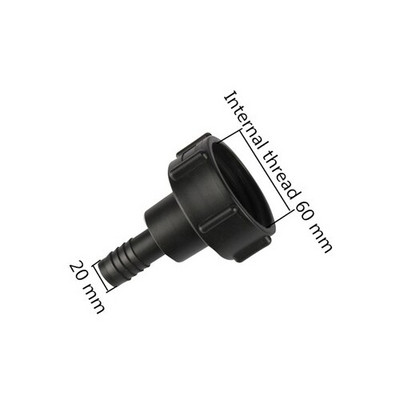 Bemeneti S60 durva belső menetes IBC tartály csatlakozó 3/4" 1" 1,5" 2" apa menet 1/2" 3/4" 1" 1,25" 1,5" 2" csőcsatlakozó kimenet
