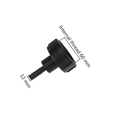 Bemeneti S60 durva belső menetes IBC tartály csatlakozó 3/4" 1" 1,5" 2" apa menet 1/2" 3/4" 1" 1,25" 1,5" 2" csőcsatlakozó kimenet